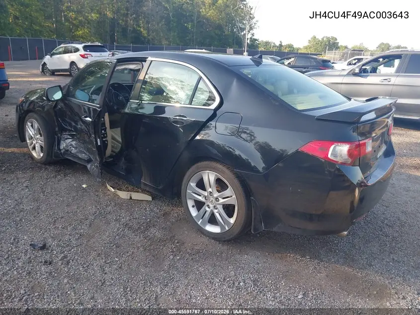 2010 Acura Tsx 3.5 VIN: JH4CU4F49AC003643 Lot: 45591767
