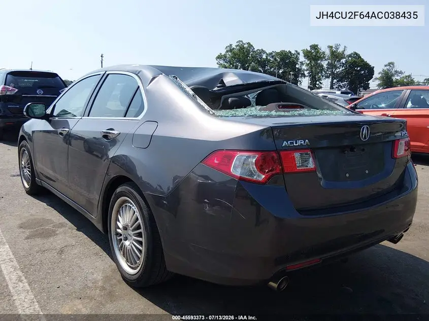 2010 Acura Tsx 2.4 VIN: JH4CU2F64AC038435 Lot: 45593373