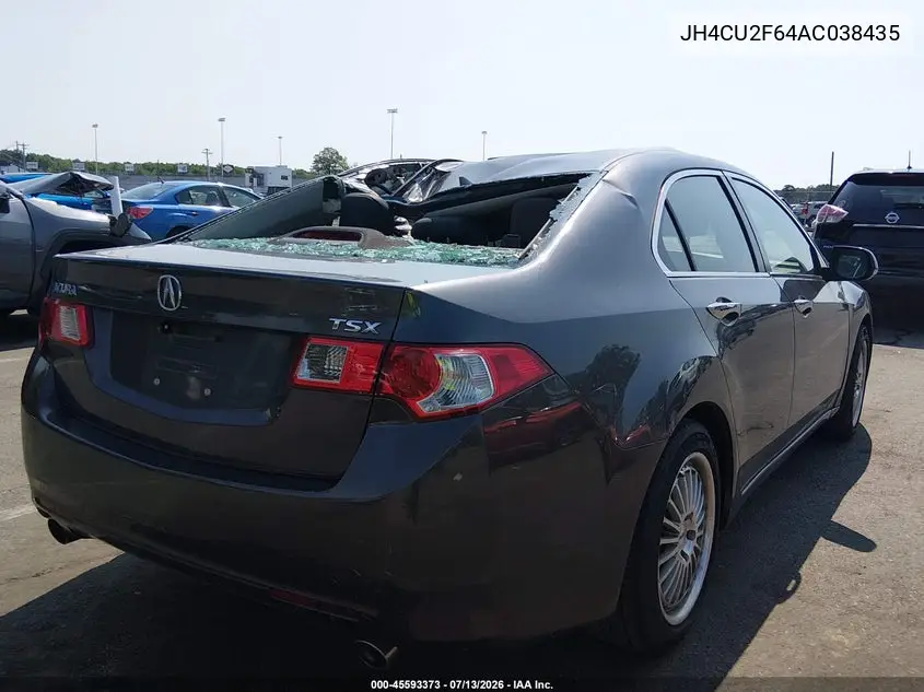 2010 Acura Tsx 2.4 VIN: JH4CU2F64AC038435 Lot: 45593373