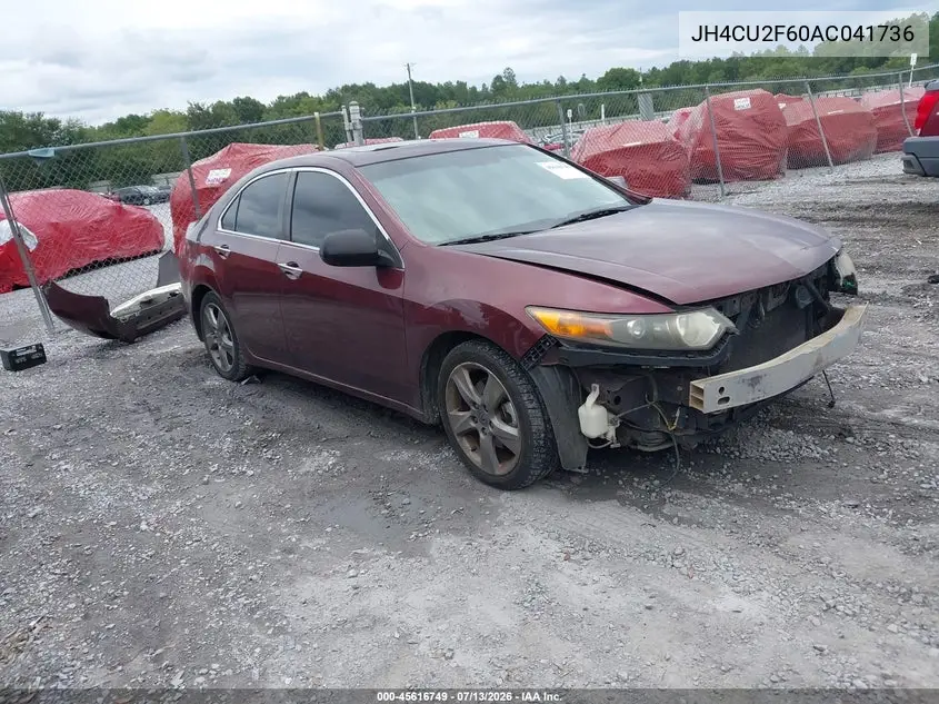 2010 Acura Tsx 2.4 VIN: JH4CU2F60AC041736 Lot: 45616749