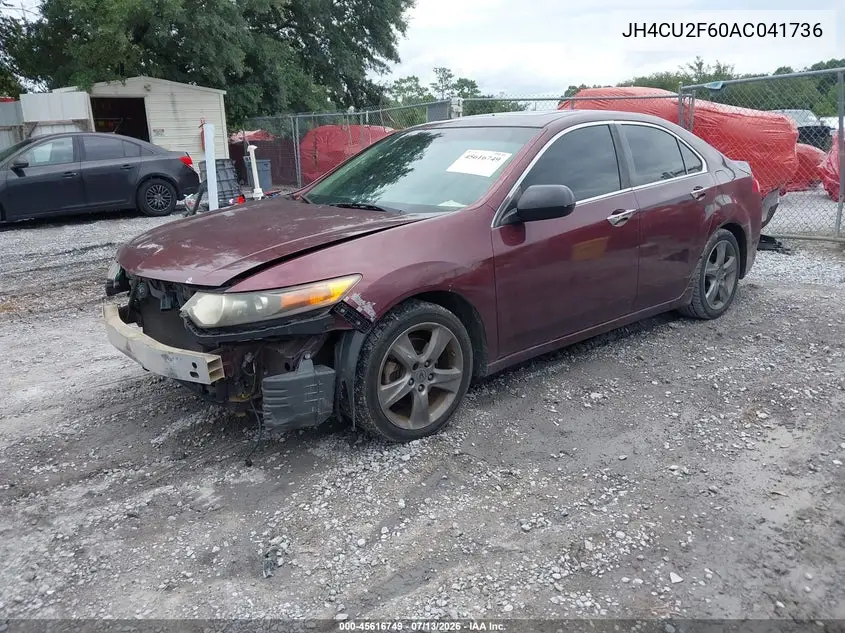2010 Acura Tsx 2.4 VIN: JH4CU2F60AC041736 Lot: 45616749