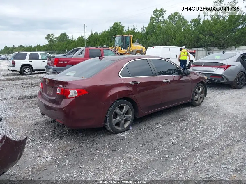 2010 Acura Tsx 2.4 VIN: JH4CU2F60AC041736 Lot: 45616749