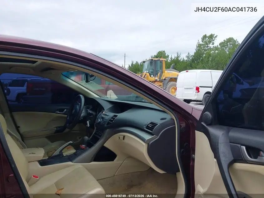 2010 Acura Tsx 2.4 VIN: JH4CU2F60AC041736 Lot: 45616749