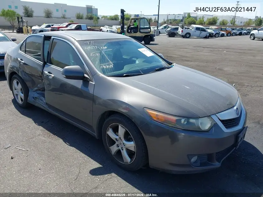 2010 Acura Tsx 2.4 VIN: JH4CU2F63AC021447 Lot: 45645226