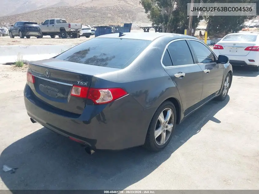 2011 Acura Tsx 2.4 VIN: JH4CU2F63BC004536 Lot: 45461759
