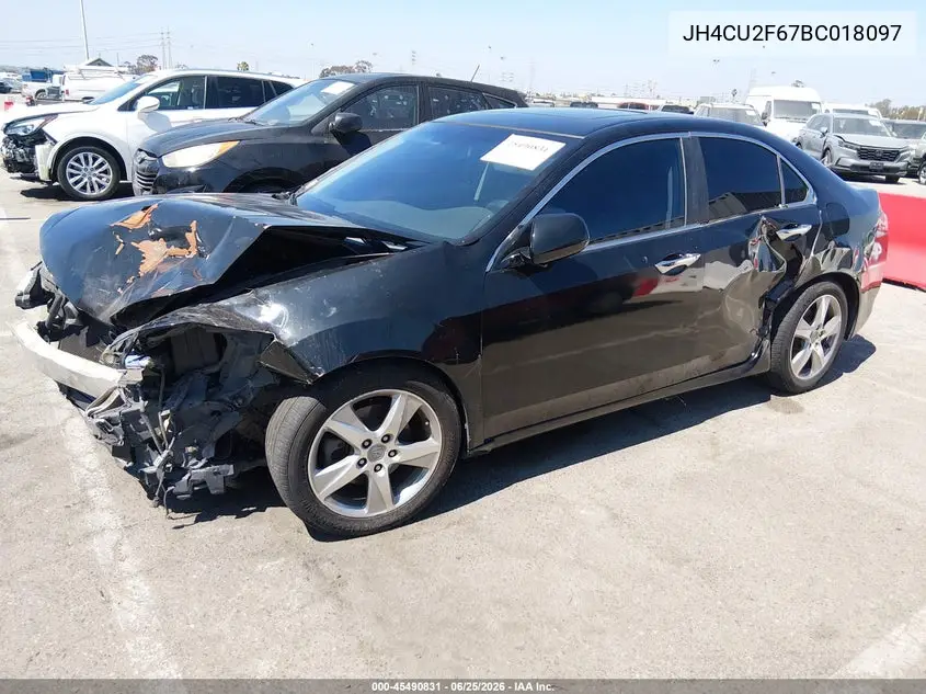 2011 Acura Tsx 2.4 VIN: JH4CU2F67BC018097 Lot: 45490831