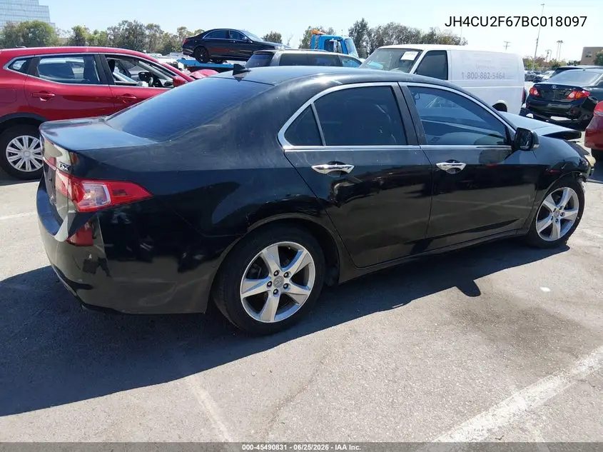 2011 Acura Tsx 2.4 VIN: JH4CU2F67BC018097 Lot: 45490831