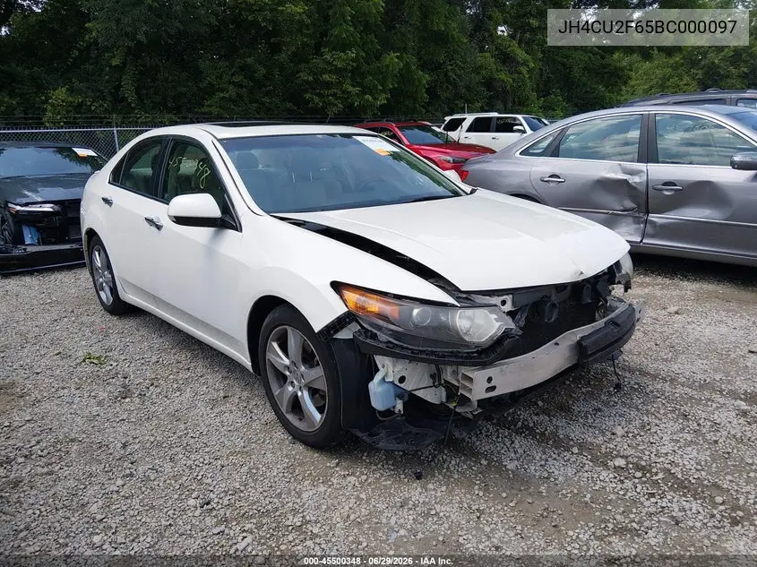 2011 Acura Tsx 2.4 VIN: JH4CU2F65BC000097 Lot: 45500348