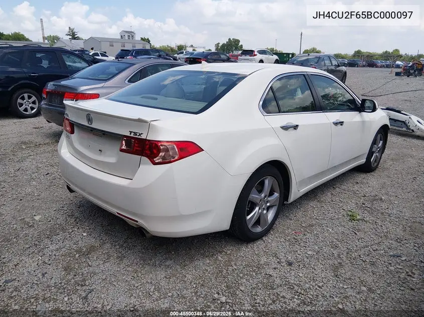 2011 Acura Tsx 2.4 VIN: JH4CU2F65BC000097 Lot: 45500348