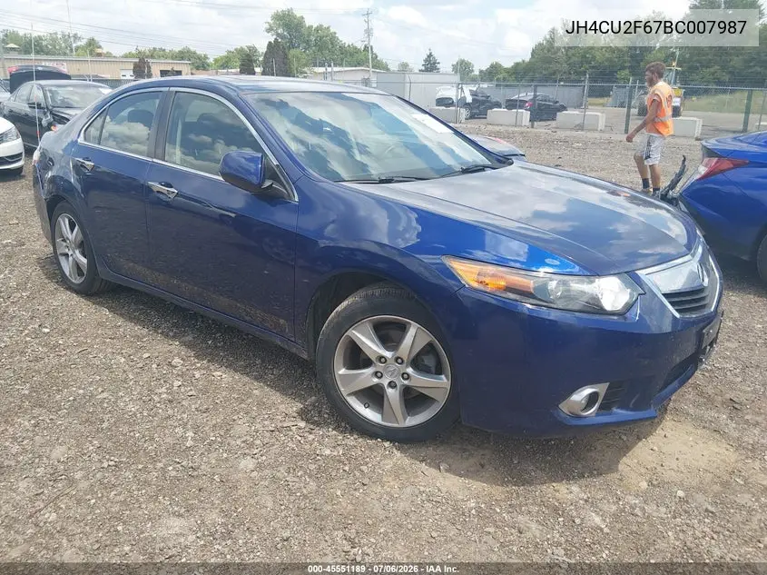 2011 Acura Tsx 2.4 VIN: JH4CU2F67BC007987 Lot: 45551189