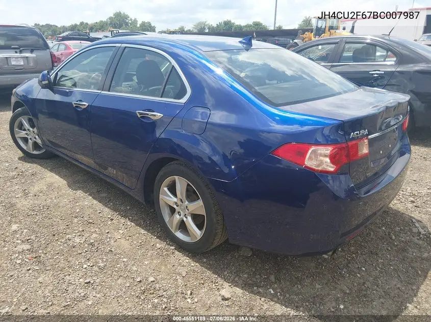 2011 Acura Tsx 2.4 VIN: JH4CU2F67BC007987 Lot: 45551189
