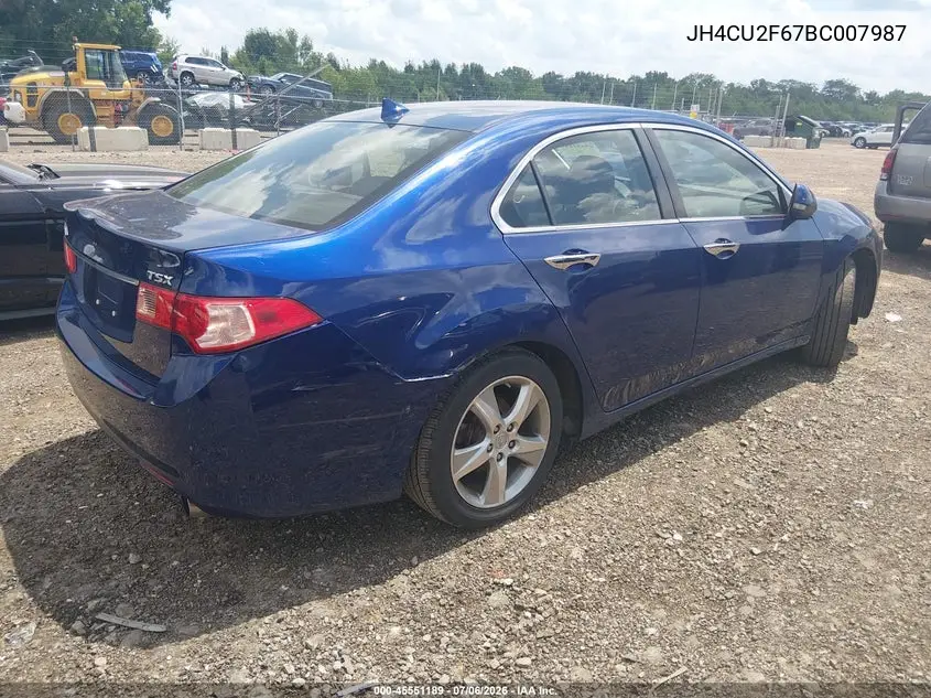 2011 Acura Tsx 2.4 VIN: JH4CU2F67BC007987 Lot: 45551189