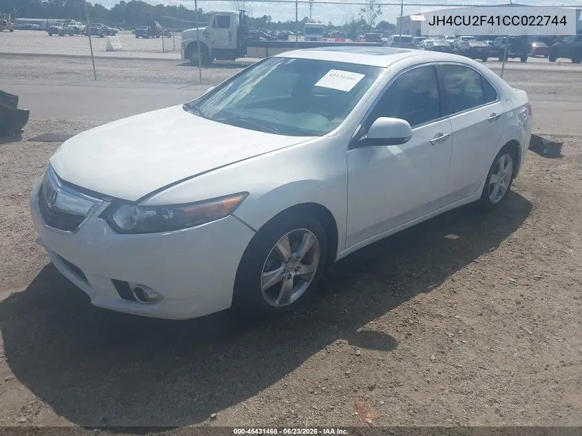 2012 Acura Tsx 2.4 VIN: JH4CU2F41CC022744 Lot: 45431468