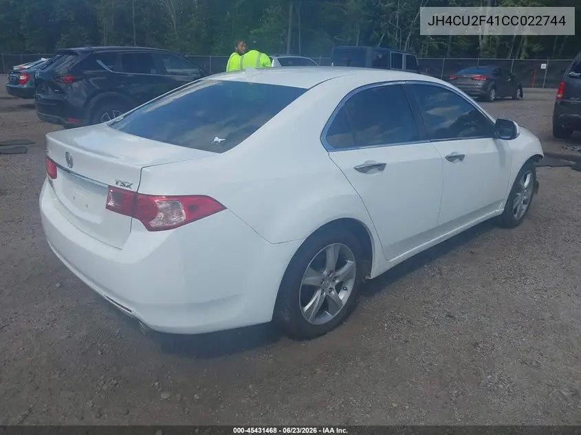 2012 Acura Tsx 2.4 VIN: JH4CU2F41CC022744 Lot: 45431468