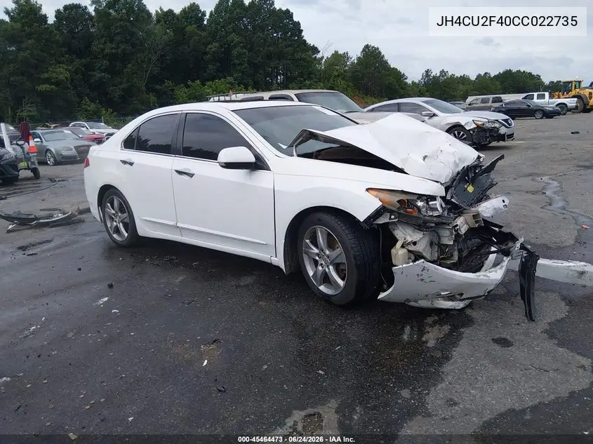 2012 Acura Tsx 2.4 VIN: JH4CU2F40CC022735 Lot: 45464473