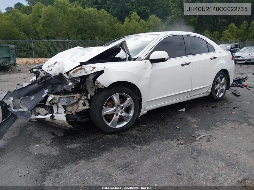 2012 Acura Tsx 2.4 VIN: JH4CU2F40CC022735 Lot: 45464473
