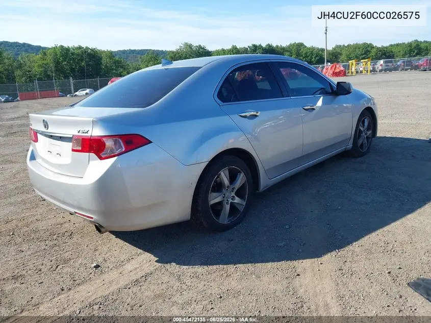 2012 Acura Tsx 2.4 VIN: JH4CU2F60CC026575 Lot: 45472135