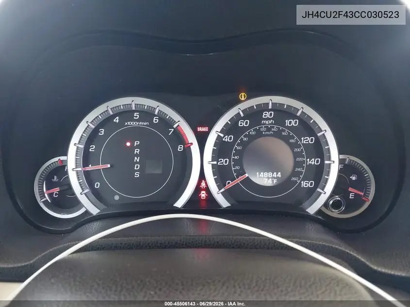 2012 Acura Tsx 2.4 VIN: JH4CU2F43CC030523 Lot: 45506143