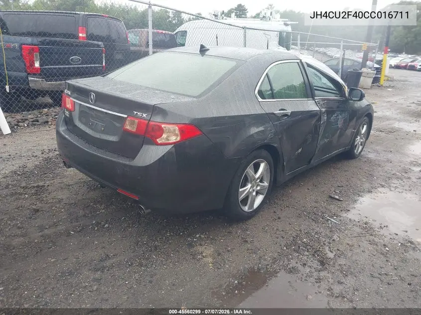 2012 Acura Tsx 2.4 VIN: JH4CU2F40CC016711 Lot: 45560299