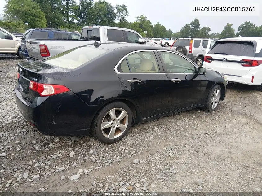 2012 Acura Tsx 2.4 VIN: JH4CU2F4XCC015761 Lot: 45587675
