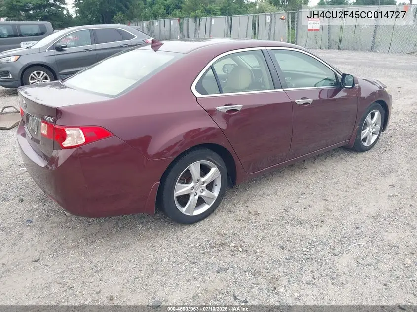 2012 Acura Tsx 2.4 VIN: JH4CU2F45CC014727 Lot: 45603963