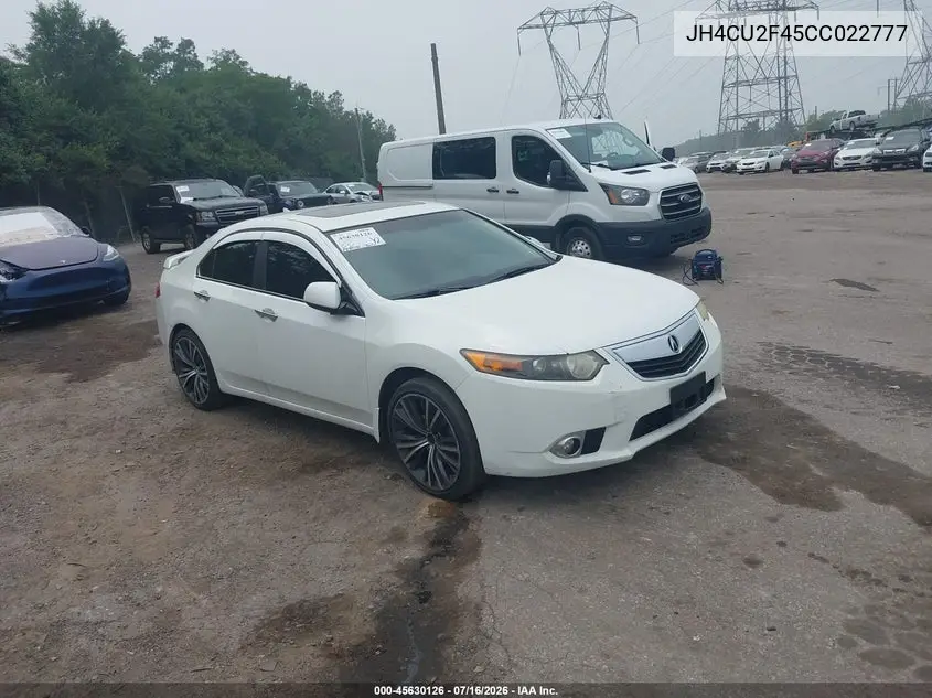 2012 Acura Tsx 2.4 VIN: JH4CU2F45CC022777 Lot: 45630126