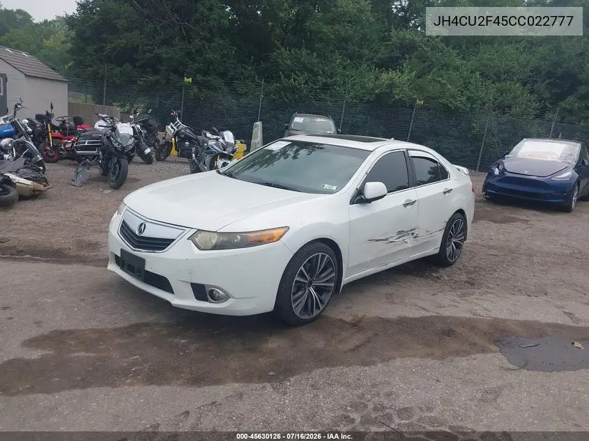 2012 Acura Tsx 2.4 VIN: JH4CU2F45CC022777 Lot: 45630126
