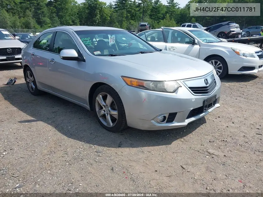 2012 Acura Tsx 2.4 VIN: JH4CU2F47CC011781 Lot: 45630480