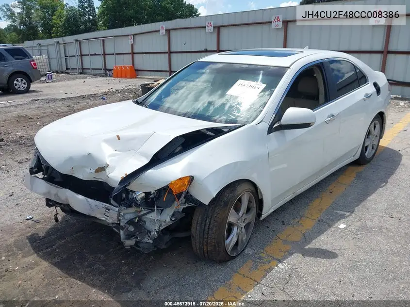 2012 Acura Tsx 2.4 VIN: JH4CU2F48CC008386 Lot: 45673915