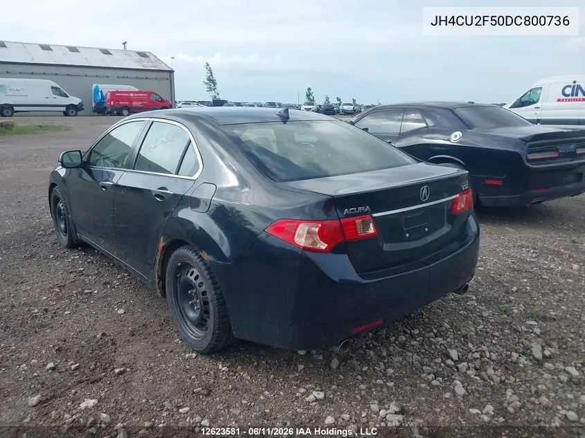 2013 Acura Tsx VIN: JH4CU2F50DC800736 Lot: 12623581