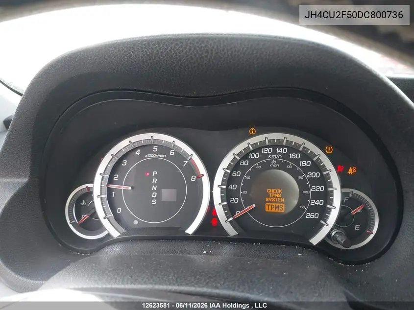 2013 Acura Tsx VIN: JH4CU2F50DC800736 Lot: 12623581
