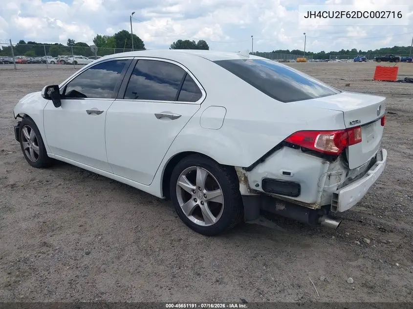 2013 Acura Tsx 2.4 VIN: JH4CU2F62DC002716 Lot: 45651191