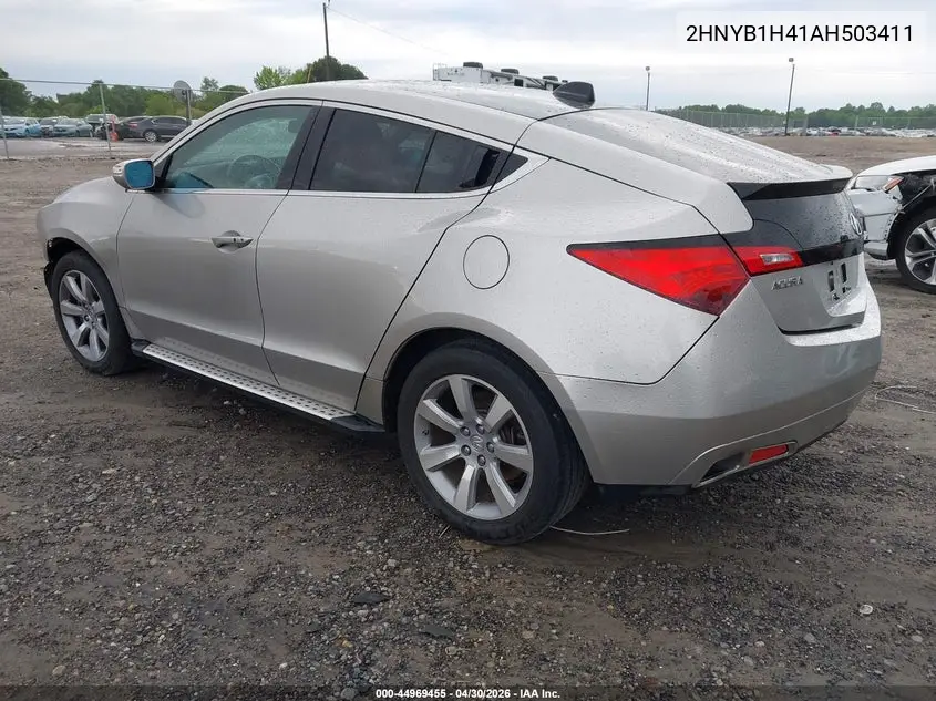 2010 Acura Zdx VIN: 2HNYB1H41AH503411 Lot: 44969455
