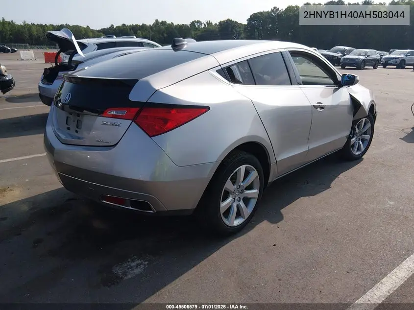 2010 Acura Zdx VIN: 2HNYB1H40AH503044 Lot: 45506579