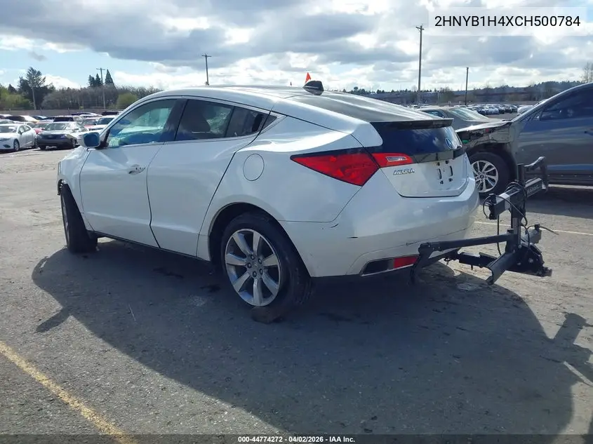 2012 Acura Zdx VIN: 2HNYB1H4XCH500784 Lot: 44774272