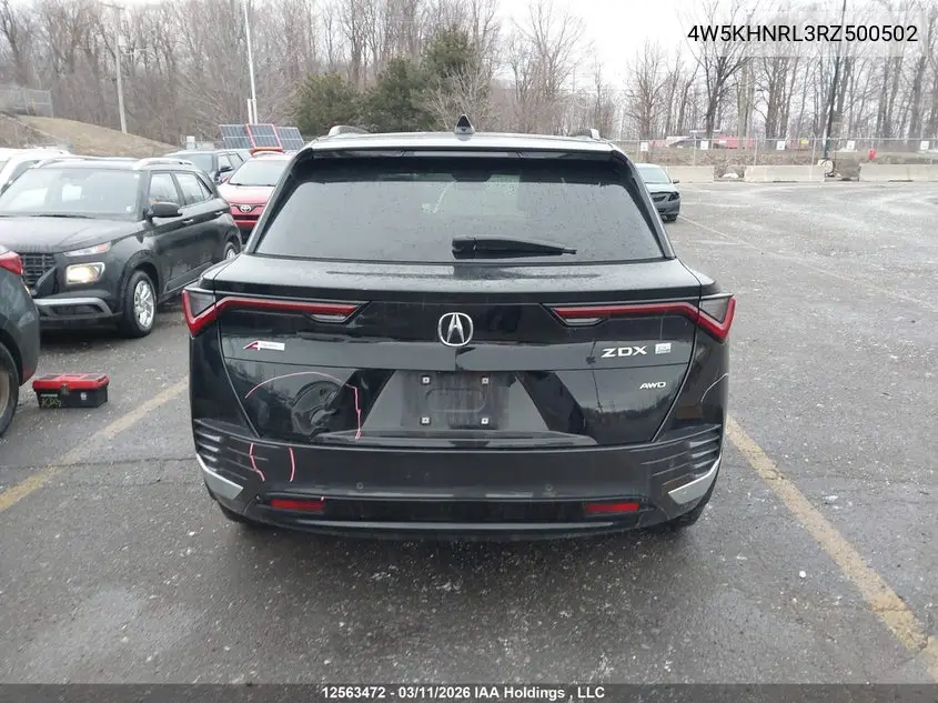 2024 Acura Zdx VIN: 4W5KHNRL3RZ500502 Lot: 12563472