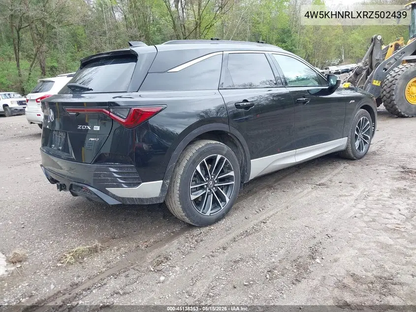 2024 Acura Zdx A-Spec VIN: 4W5KHNRLXRZ502439 Lot: 45136353