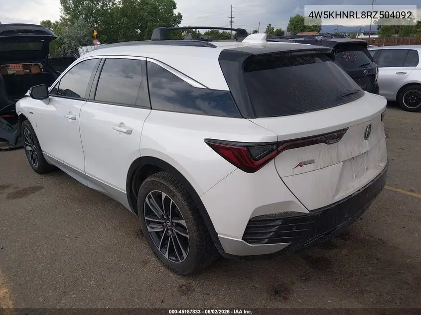 2024 Acura Zdx A-Spec VIN: 4W5KHNRL8RZ504092 Lot: 45187833