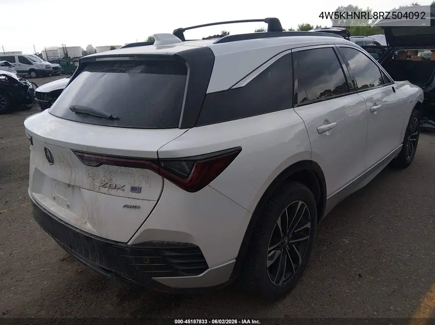 2024 Acura Zdx A-Spec VIN: 4W5KHNRL8RZ504092 Lot: 45187833