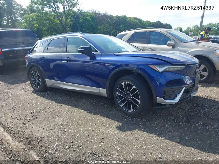 2024 Acura Zdx A-Spec VIN: 4W5KHNRL7RZ514337 Lot: 45323952