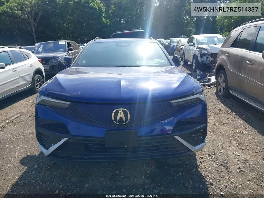2024 Acura Zdx A-Spec VIN: 4W5KHNRL7RZ514337 Lot: 45323952