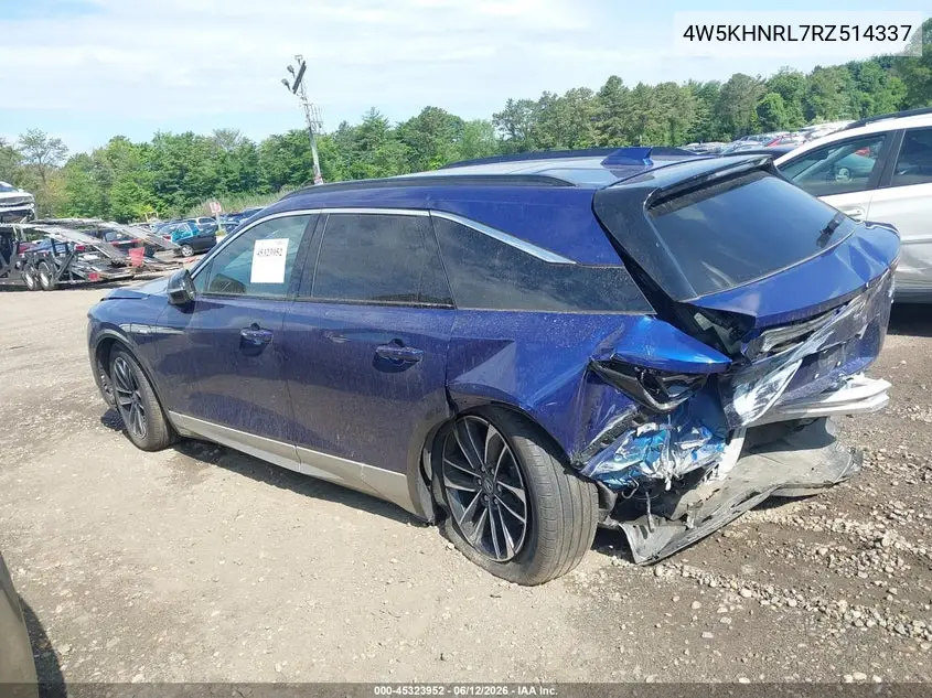 2024 Acura Zdx A-Spec VIN: 4W5KHNRL7RZ514337 Lot: 45323952