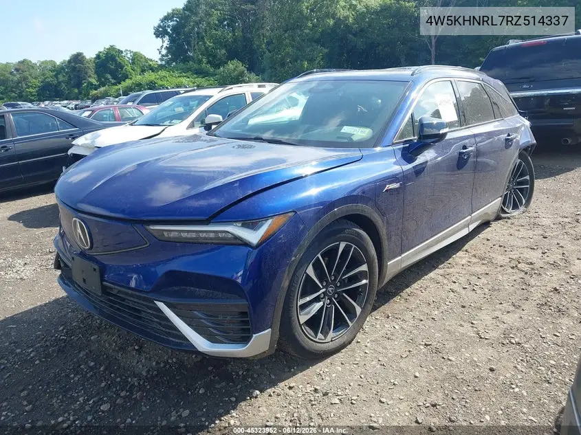 2024 Acura Zdx A-Spec VIN: 4W5KHNRL7RZ514337 Lot: 45323952