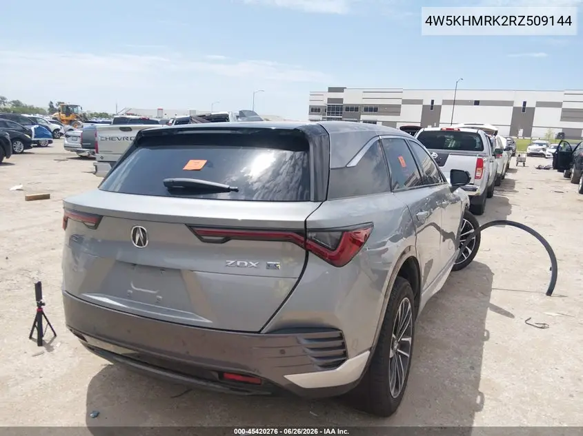 2024 Acura Zdx A-Spec VIN: 4W5KHMRK2RZ509144 Lot: 45420276
