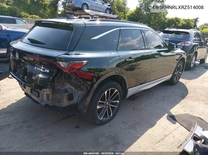 2024 Acura Zdx A-Spec VIN: 4W5KHNRLXRZ514008 Lot: 45441393