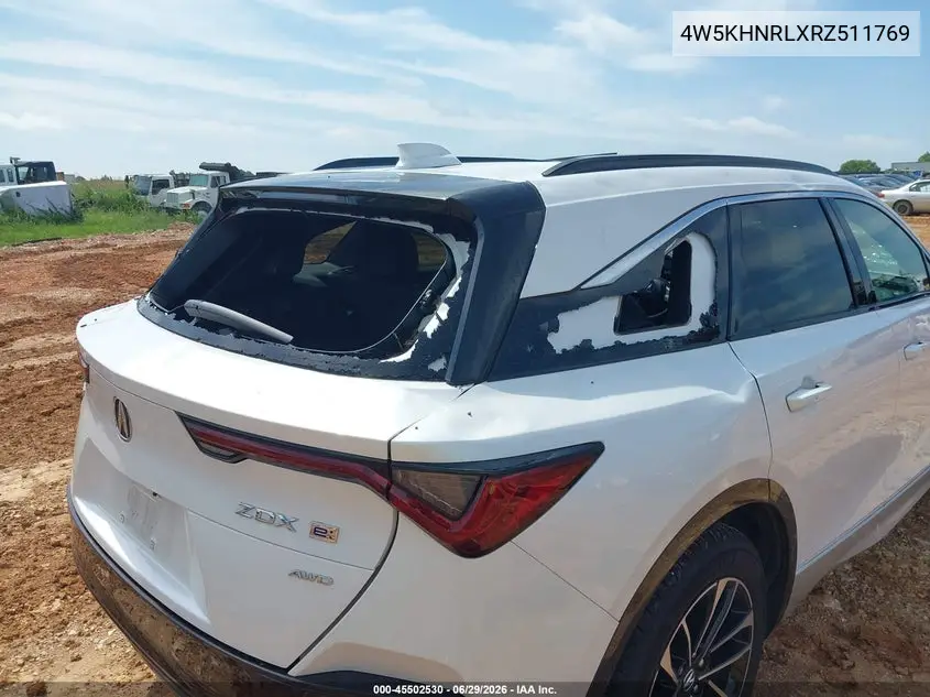 2024 Acura Zdx A-Spec VIN: 4W5KHNRLXRZ511769 Lot: 45502530