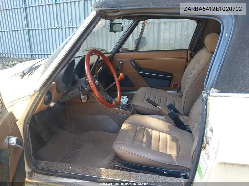 1984 Alfa Romeo Veloce 2000 Spider VIN: ZARBA5412E1020702 Lot: 45247083