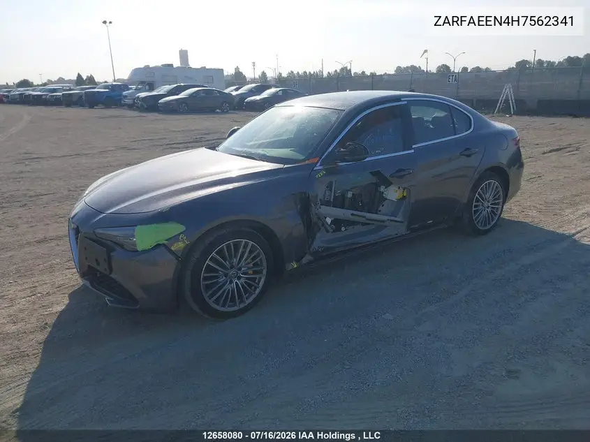 2017 Alfa Romeo Giulia Ti VIN: ZARFAEEN4H7562341 Lot: 12658080