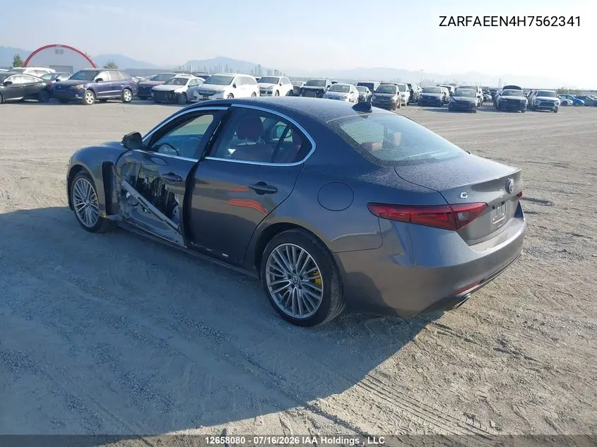 2017 Alfa Romeo Giulia Ti VIN: ZARFAEEN4H7562341 Lot: 12658080