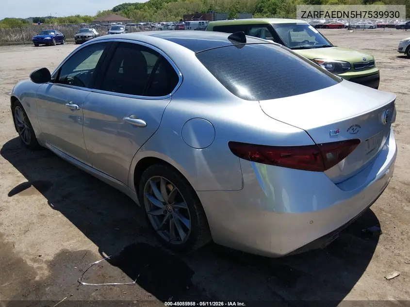 2017 Alfa Romeo Giulia Awd VIN: ZARFAEDN5H7539930 Lot: 45085958